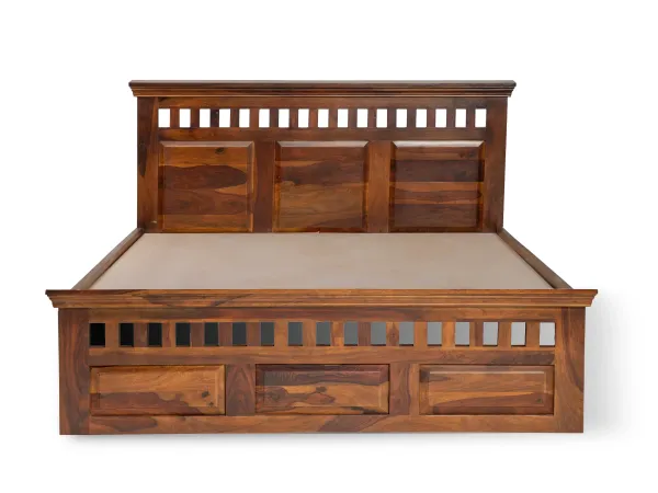 Stella Solid Wood Queen Size Double Bed